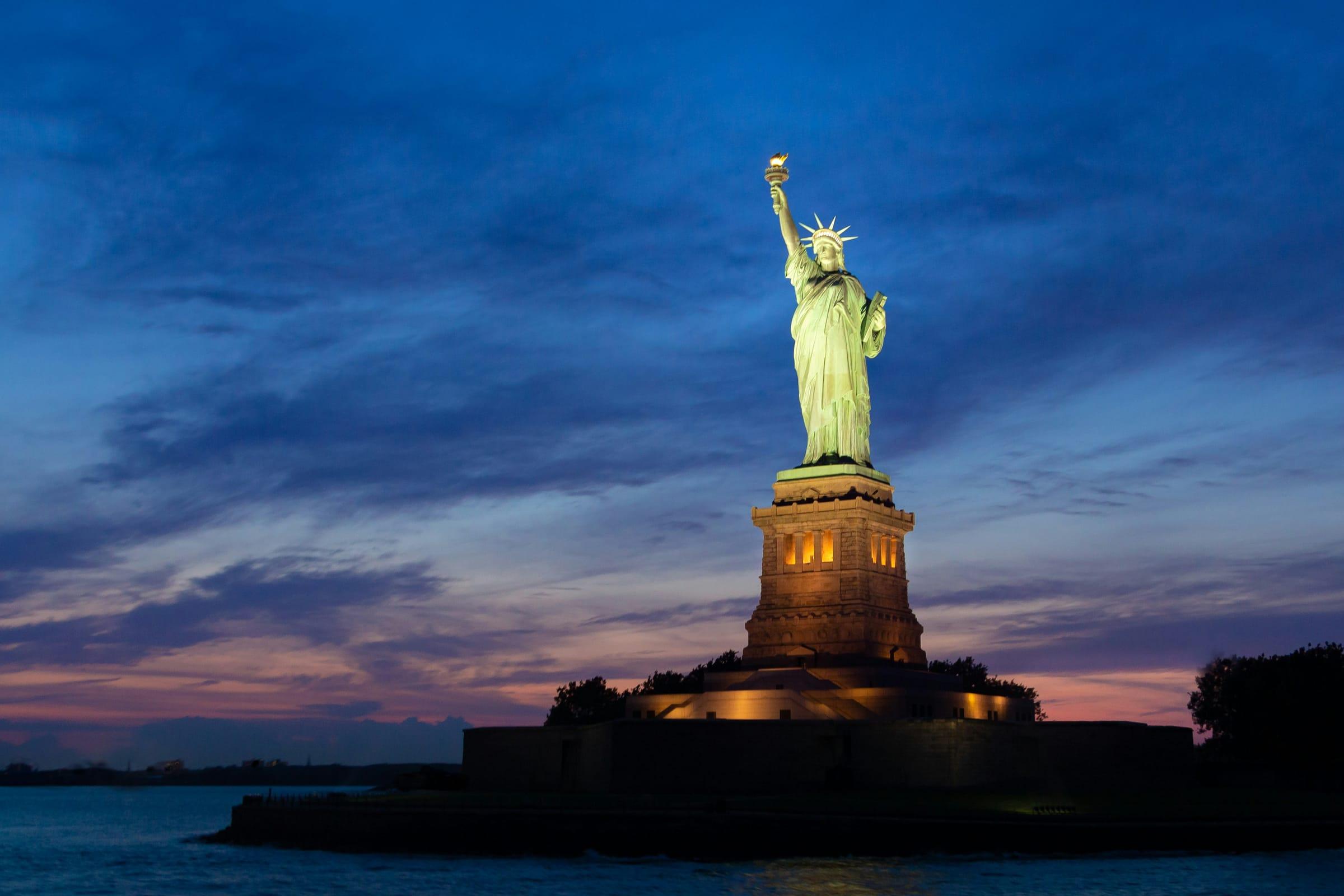 Statue of Liberty at twilight
