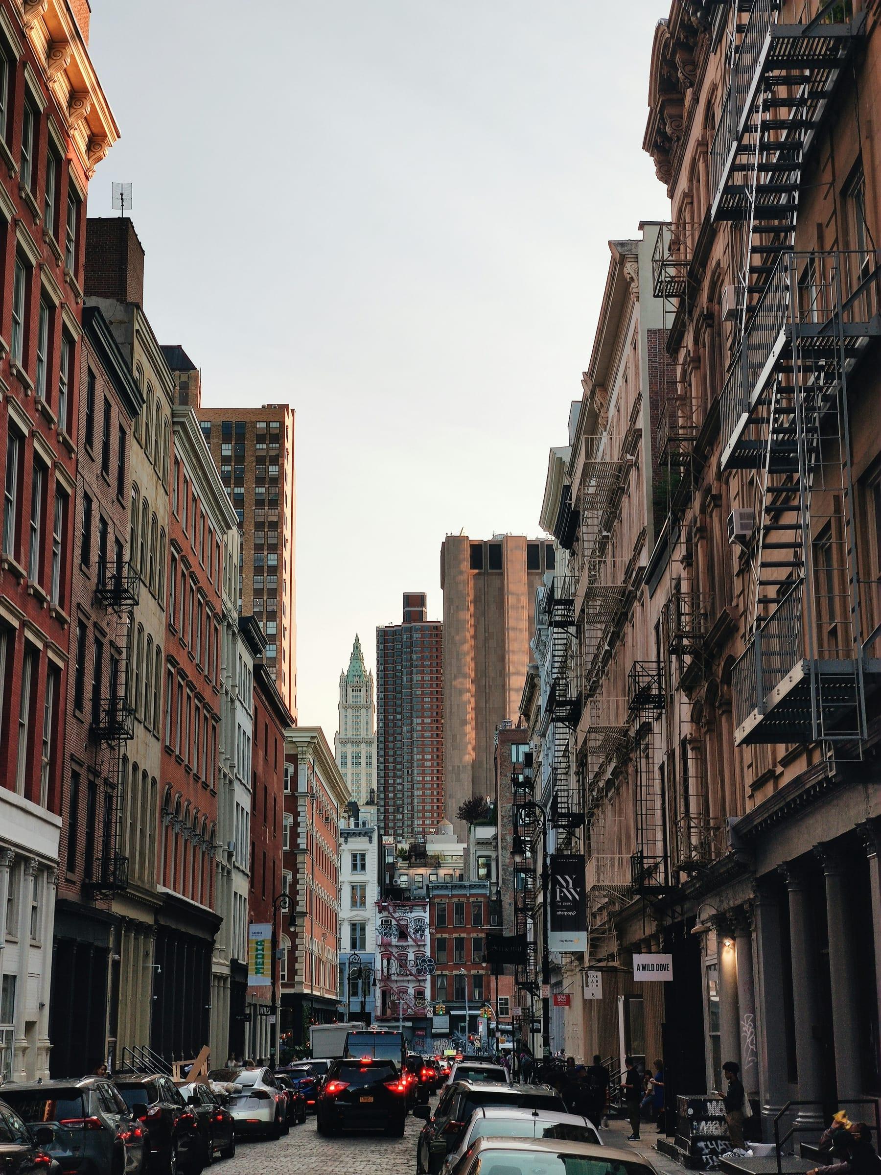 Cast-iron SoHo loft facades